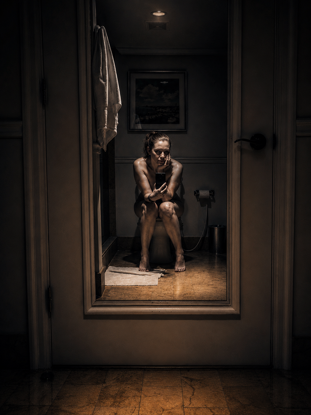 Atmospheric self-portrait by the artist for Noir Honey Art Co